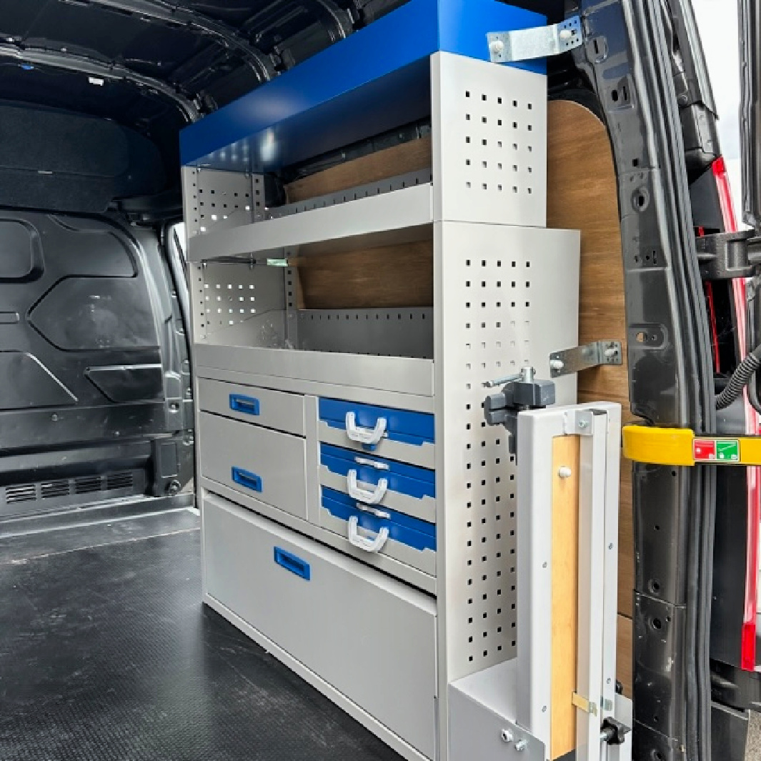 Ford Custom Vankit Racking & Drop Down Vice Mobile Workshop Conversions