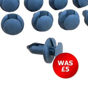 10 Grey Long Trim Panel Clips