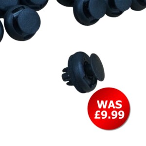 50 Black Trim Panel Clips Rubber Spacer